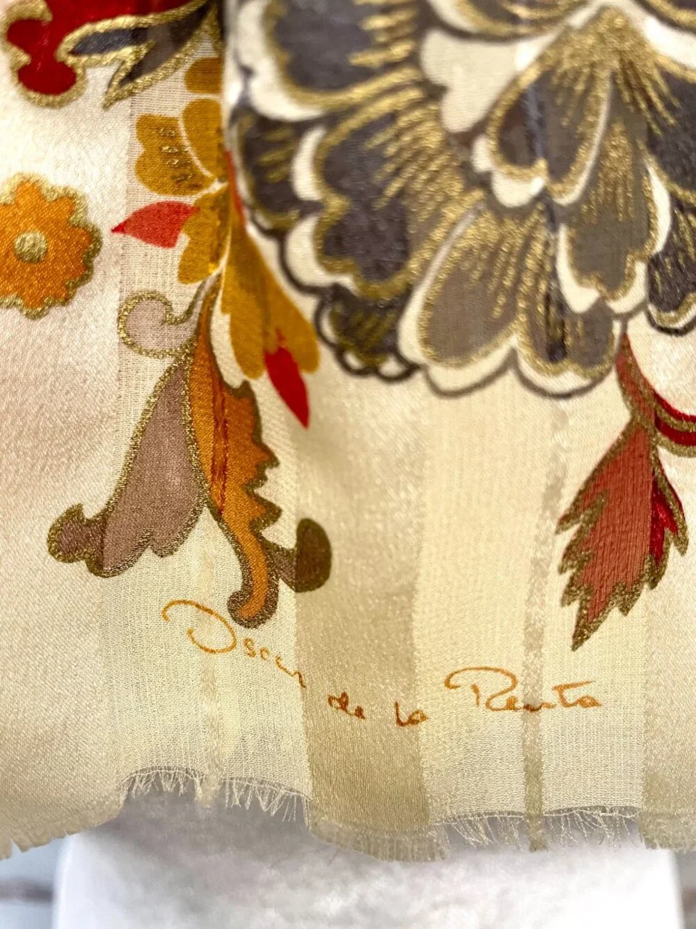 Oscar De La Renta vintage silk scarf